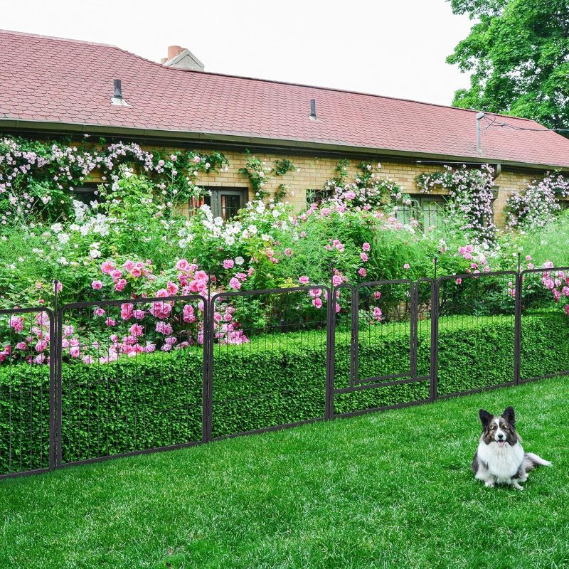 TMEE Dekorativer Garten Metallzaun