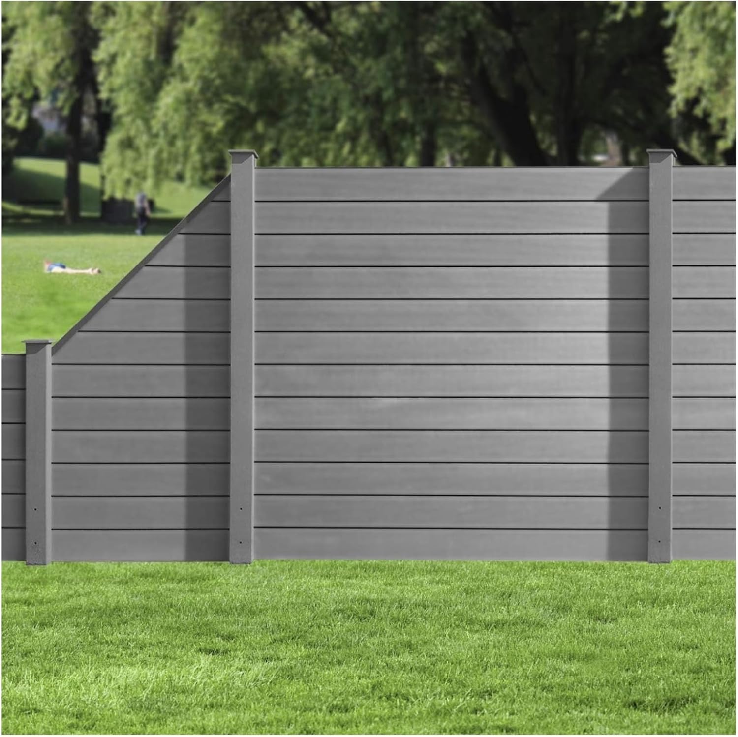 WPC Sichtschutz Zaun Gartenzaun Komplettset