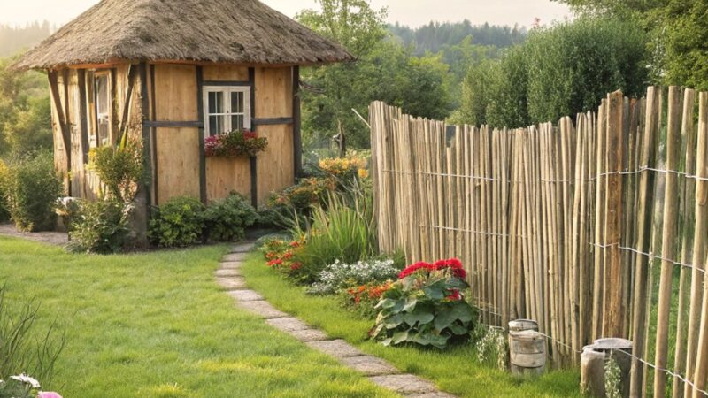 Staketenzaun fertig gebaut für deinen Garten