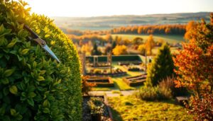Hecken schneiden Herbst